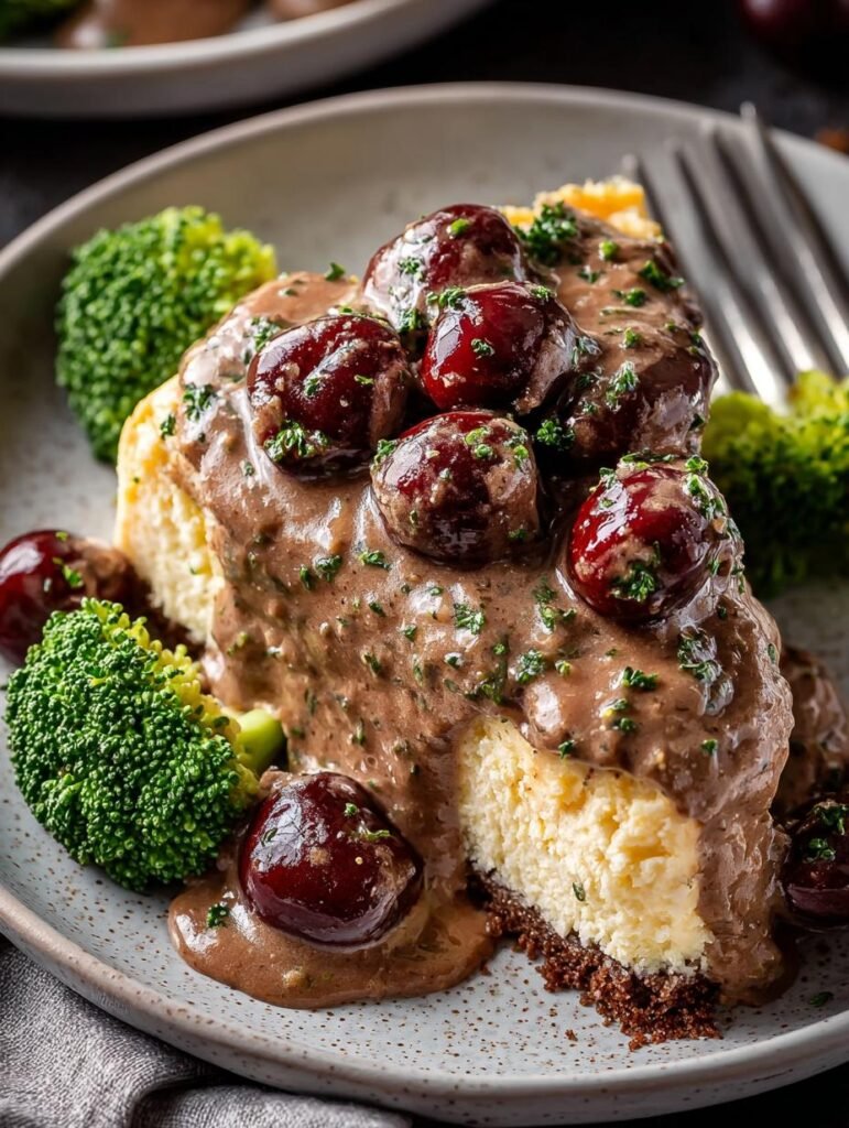 Indulgent Chocolate Cherry Cheesecake