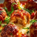 Juicy Chicken Parmesan Meatballs