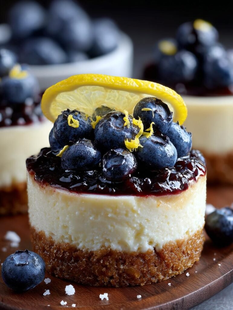 Lemon Blueberry Mini Cheesecake