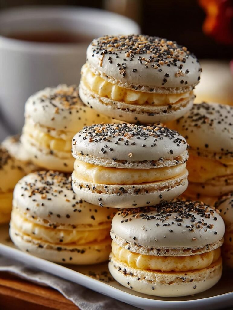 Lemon Poppy Seed Macarons
