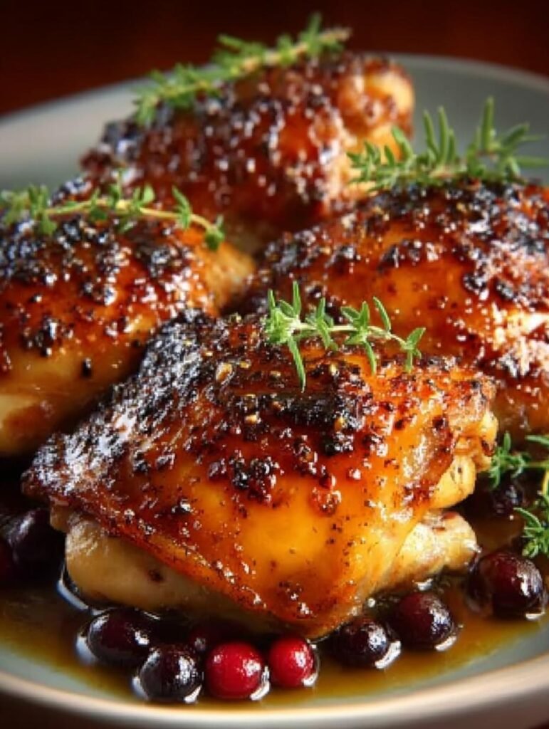 Maple Glazed Chicken Thighs