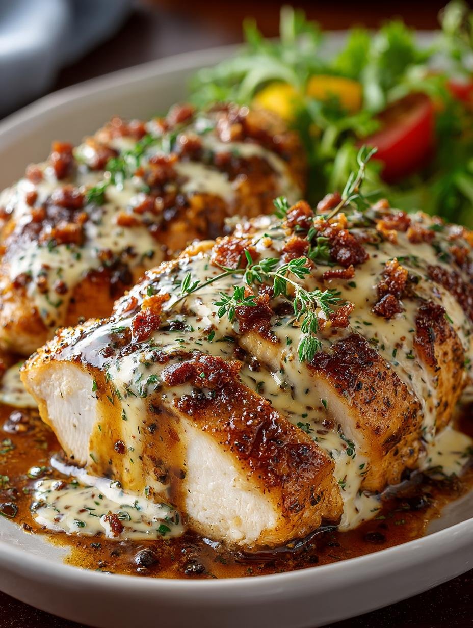 Irresistible Mississippi Mud Chicken fresh from the oven on a serving dish