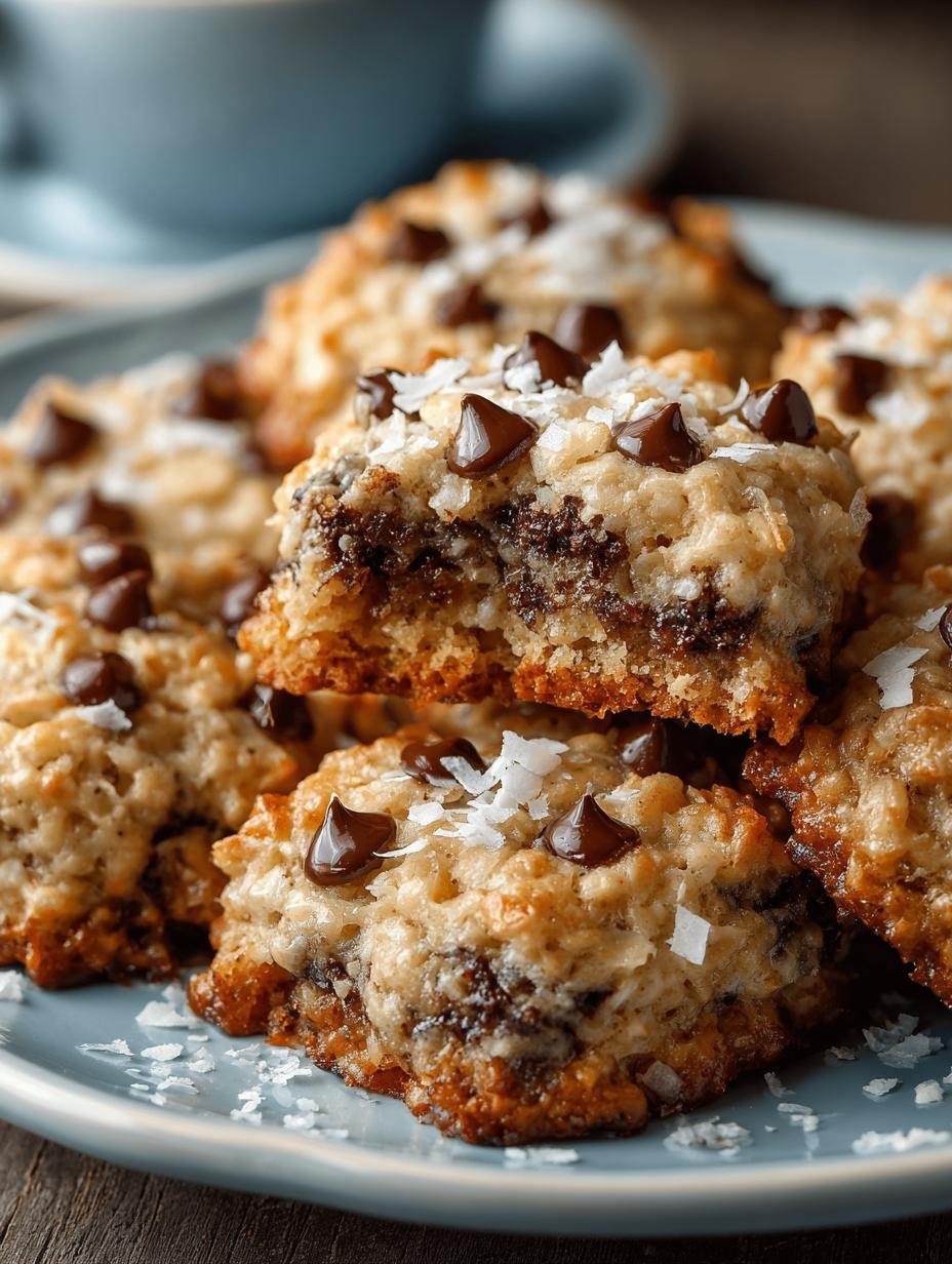 Oatmeal Coconut Chocolate Chip Cookies: 24 Amazing Treats - Oatmeal Coconut Chocolate Chip - main visual representation