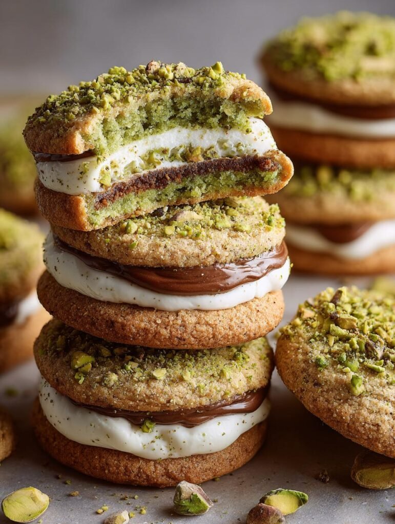 Pistachio Cream Filled Cookies
