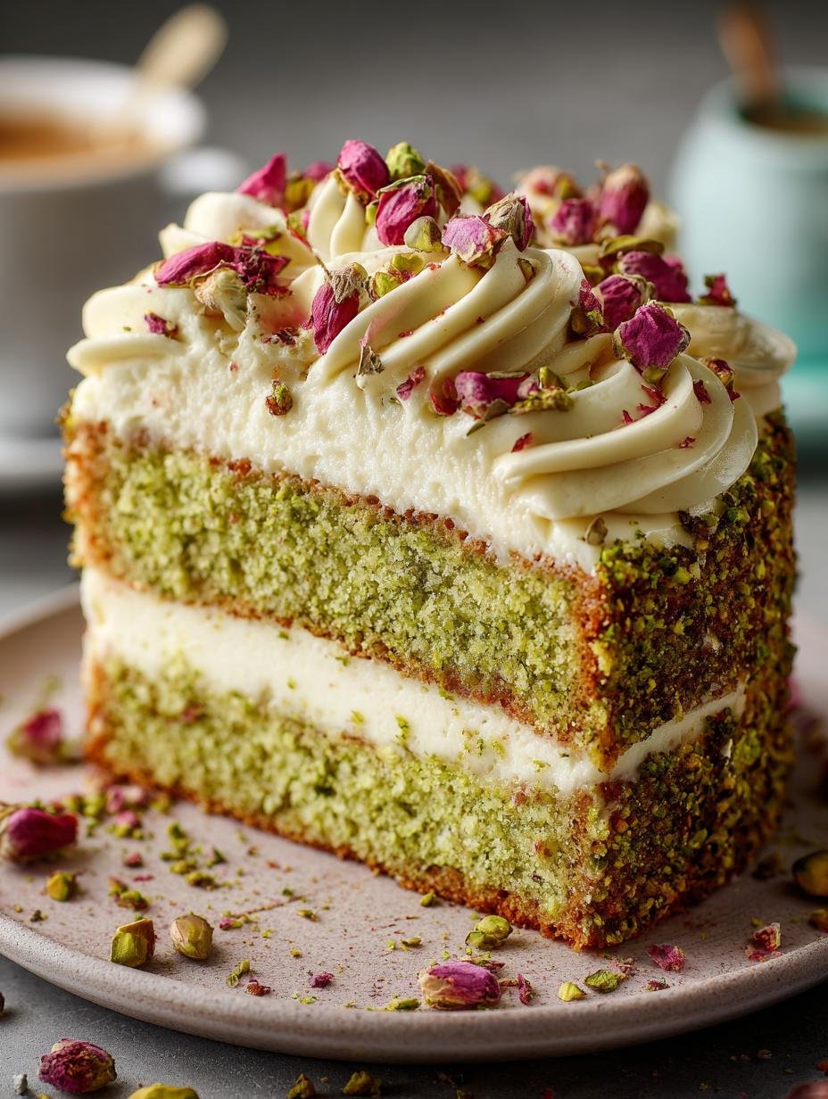 Pistachio Rose Cake