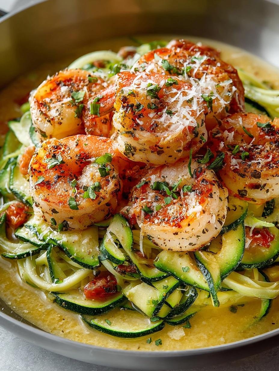 Shrimp Scampi with Zucchini
