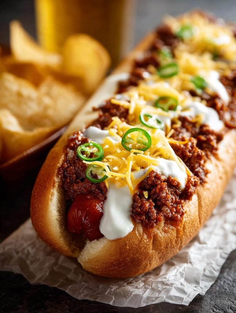 Spicy Chili Dogs with