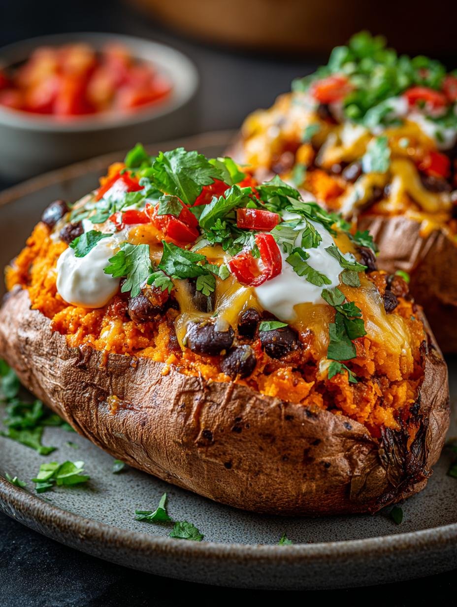 Stuffed Sweet Potatoes with Chili: 4 Hearty Variations - Stuffed Sweet Potatoes with - additional detail