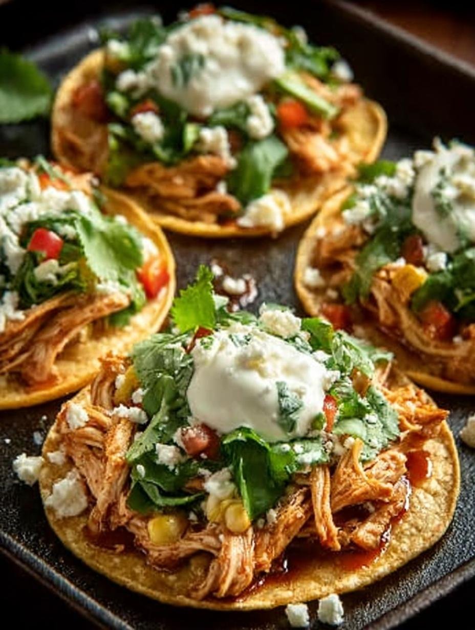 Tasty Rotisserie Chicken Tostadas