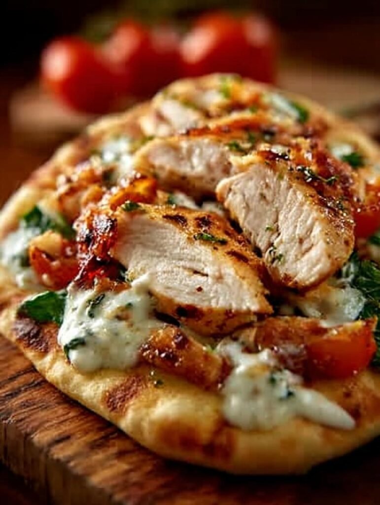 Tuscan Garlic Chicken Pita