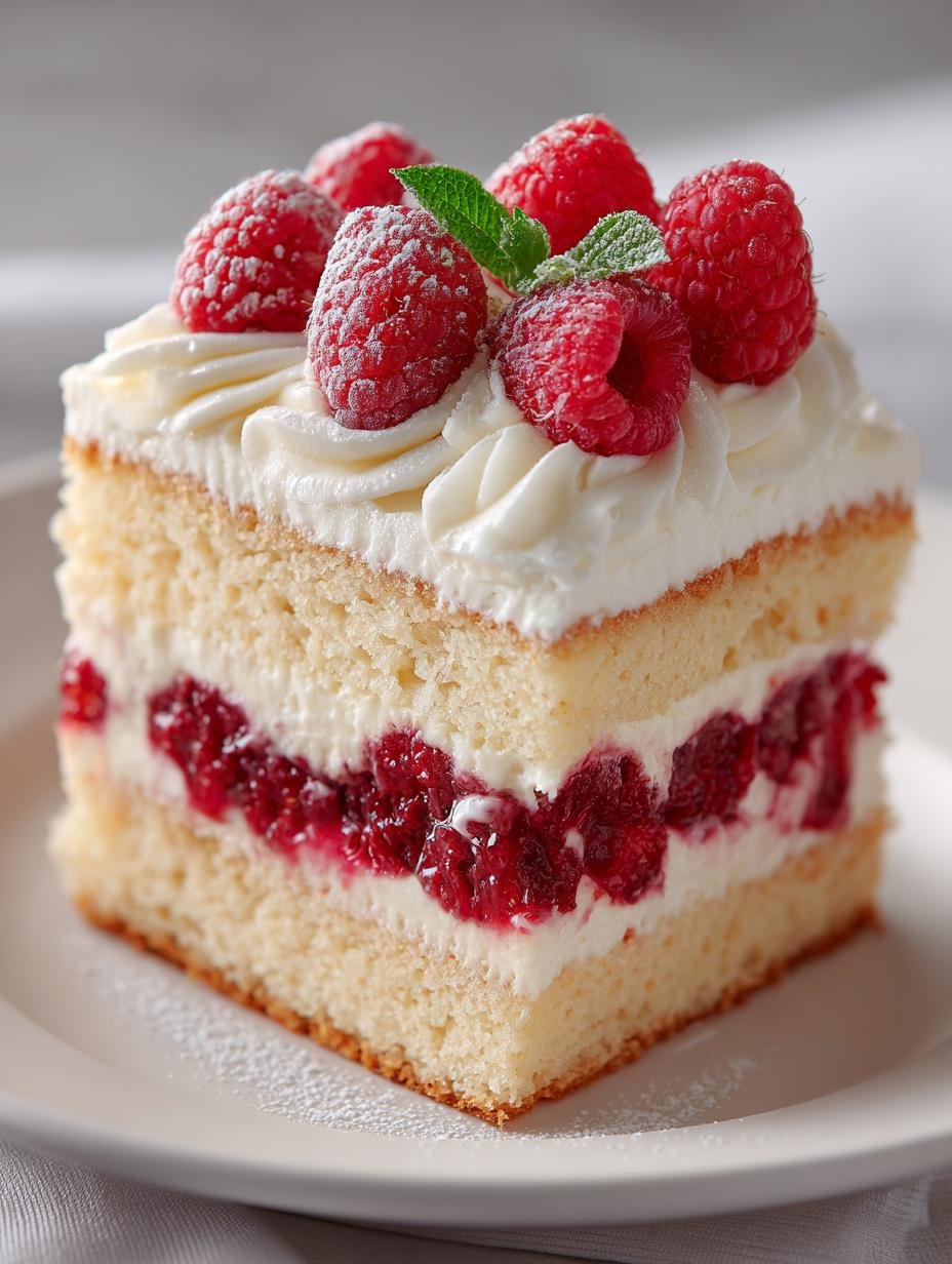 Vanilla Raspberry Layer Cake