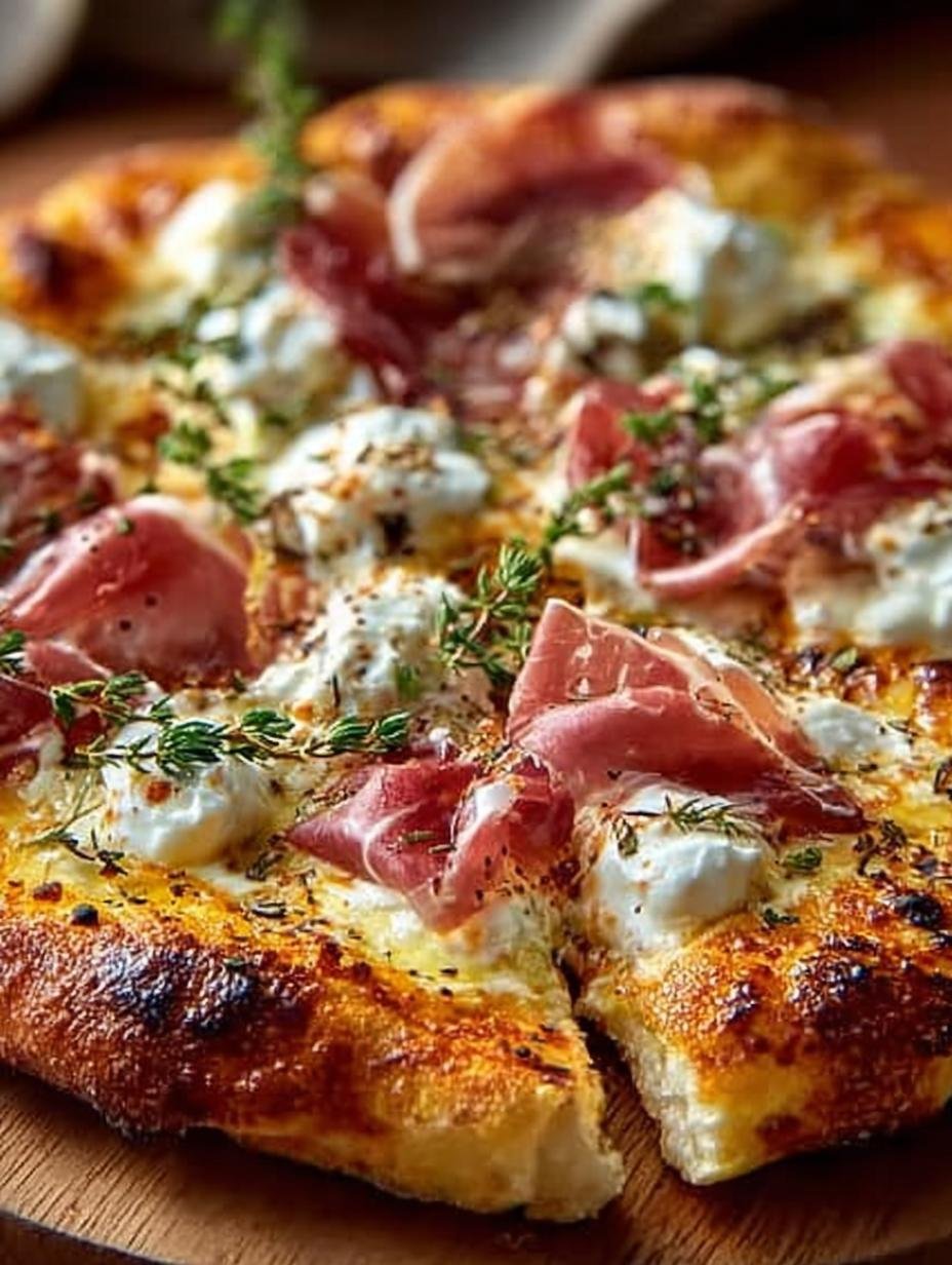 White Pizza with Prosciutto: 5 Irresistible Secrets 2 White Pizza with Prosciutto: 5 Irresistible Secrets - White Pizza with Prosciutto - main visual representation