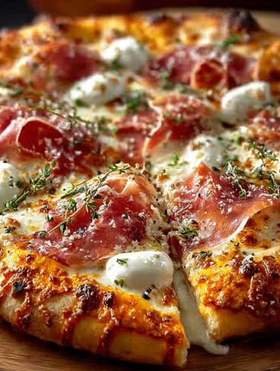 White Pizza with Prosciutto: 5 Irresistible Secrets 3 White Pizza with Prosciutto: 5 Irresistible Secrets - White Pizza with Prosciutto - additional detail