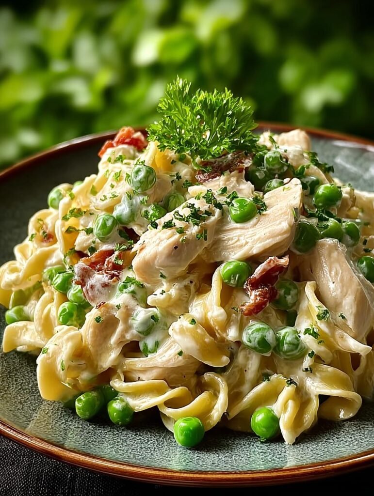 Creamy Chicken Pea Pasta