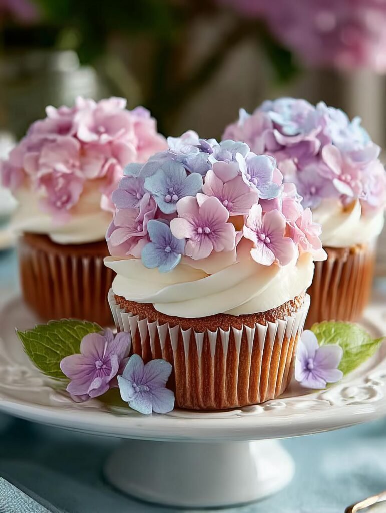 Hydrangea Cupcakes