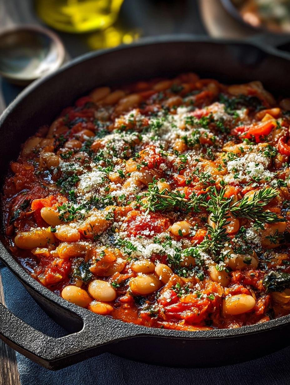 Mediterranean White Bean Skillet: A Wholesome Delight 2 Mediterranean White Bean Skillet: A Wholesome Delight - Mediterranean White Bean Skillet - main visual representation