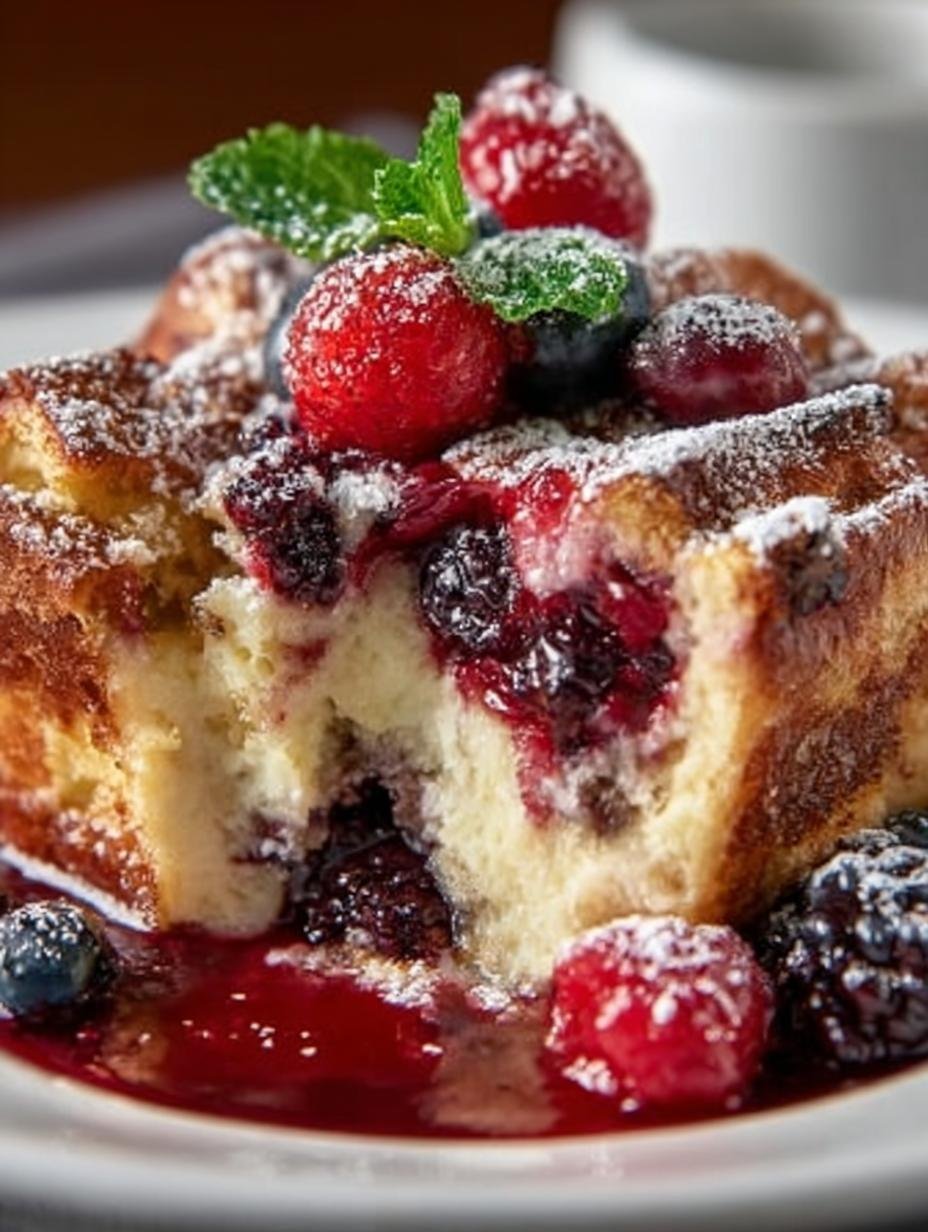 Mixed Berry Bread Pudding