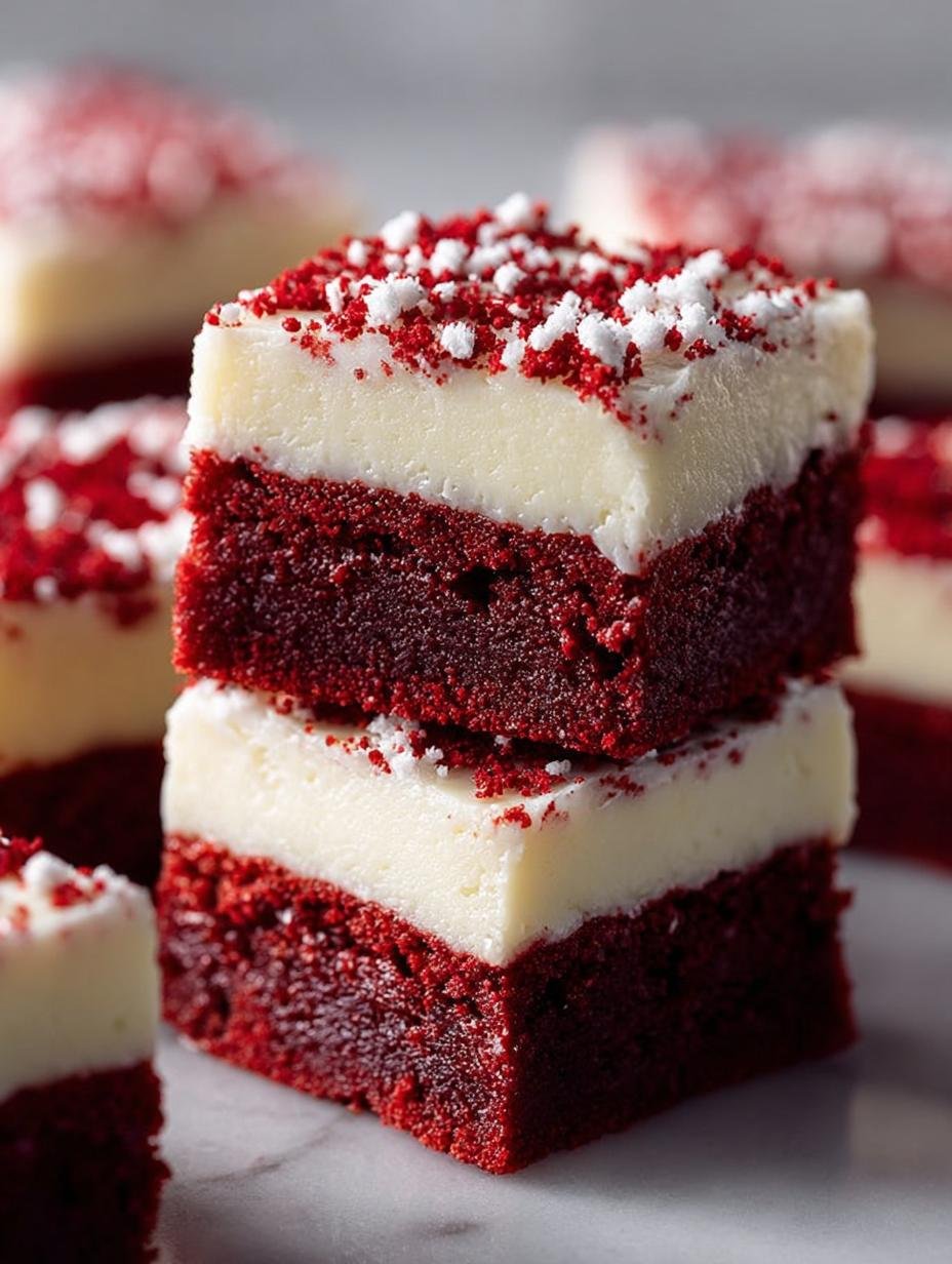 Red Velvet Cookie Bars