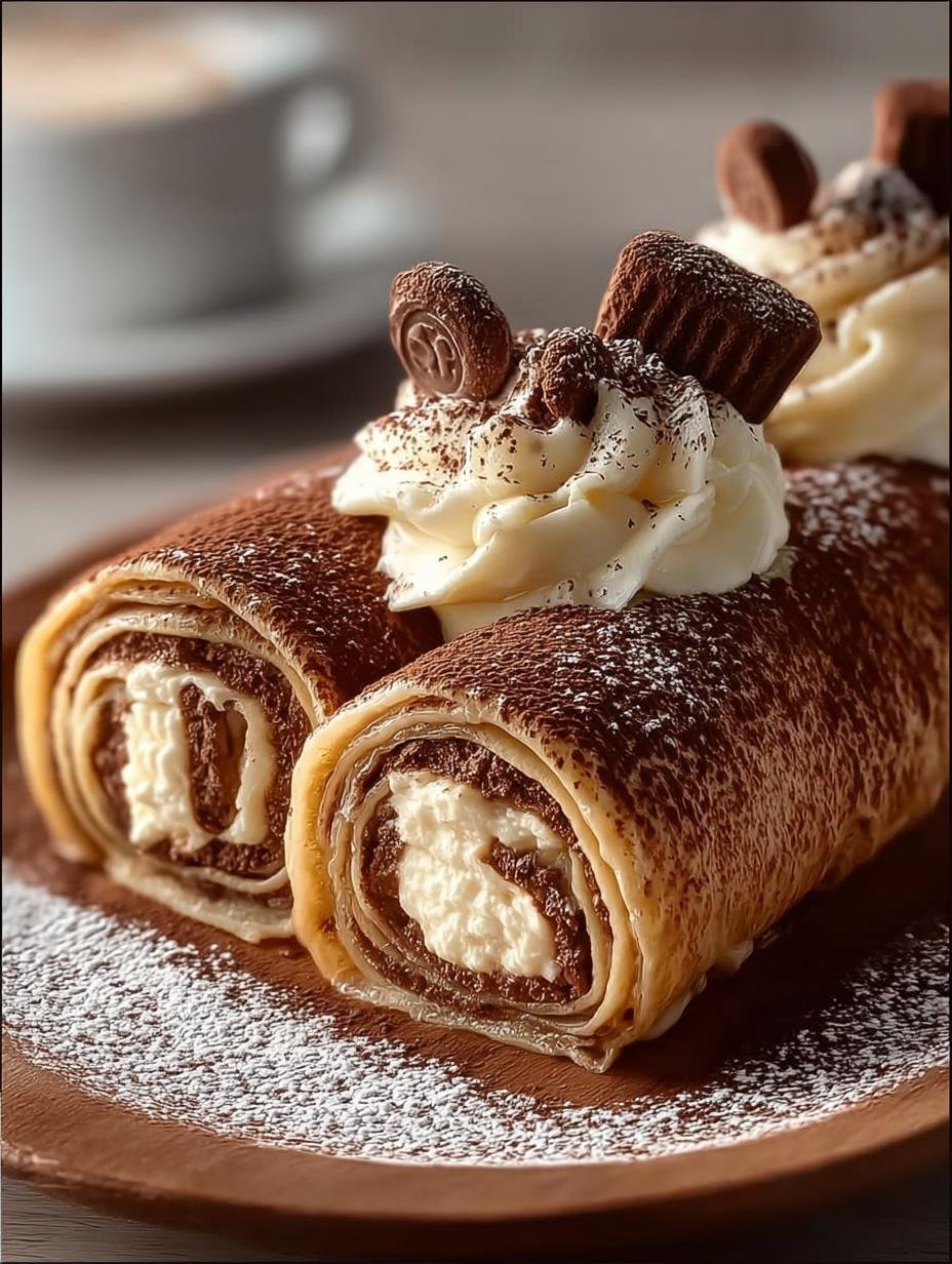 Tiramisu Crepe Rolls: 5 Irresistible Layers of Delight - Tiramisu Crepe Rolls - additional detail
