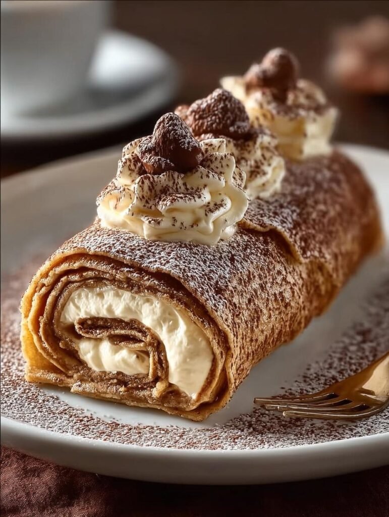 Tiramisu Crepe Rolls
