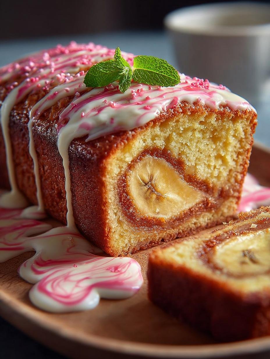 Delicious Valentines Banana Bread with Heart Sprinkles - Valentines Banana Bread - main visual representation