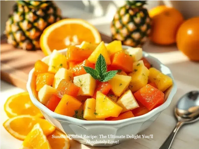 Sunshine Salad Recipe: The Ultimate Delight You'll Absolutely Love! 1 Delicious Sunshine Salad with vibrant veggies and dressing