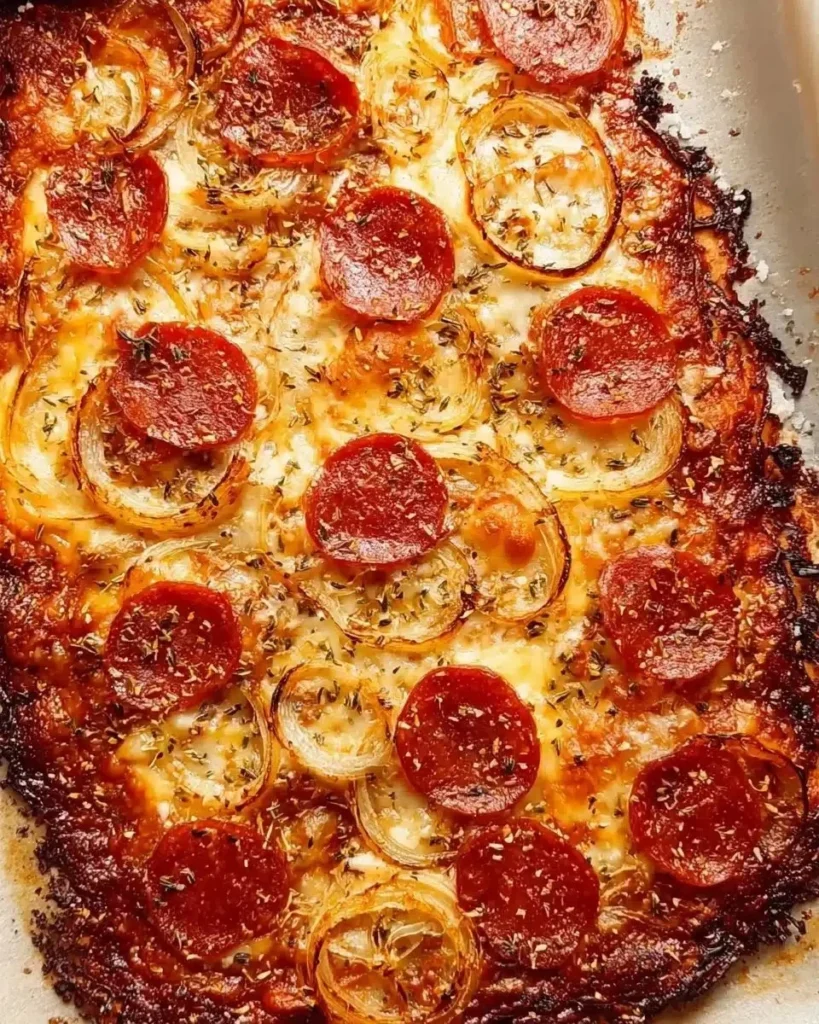 Cheesy crunchy onion rings ready to serve on a plate
