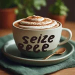 Cup of Cinnamon Brown Sugar Coffee with a sprinkle of cinnamon