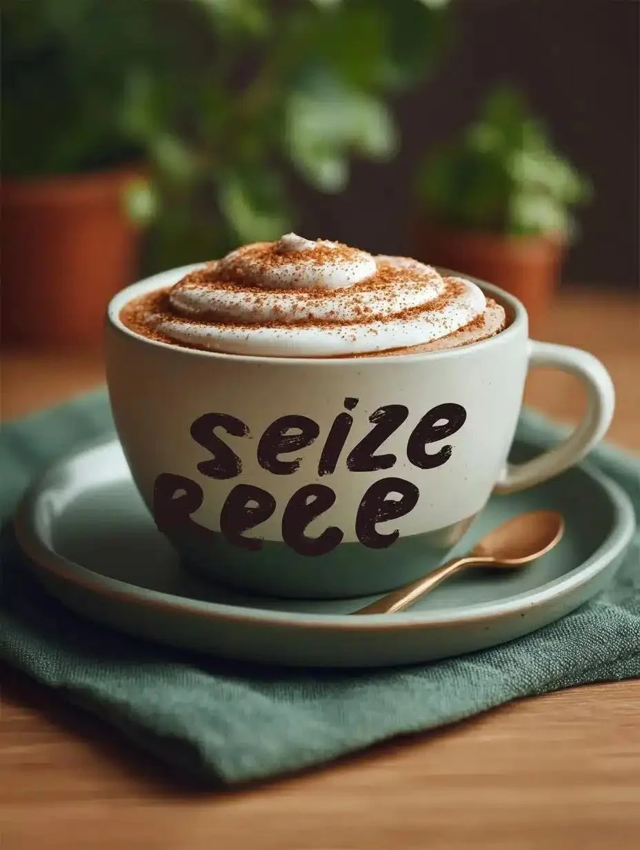 Cup of Cinnamon Brown Sugar Coffee with a sprinkle of cinnamon