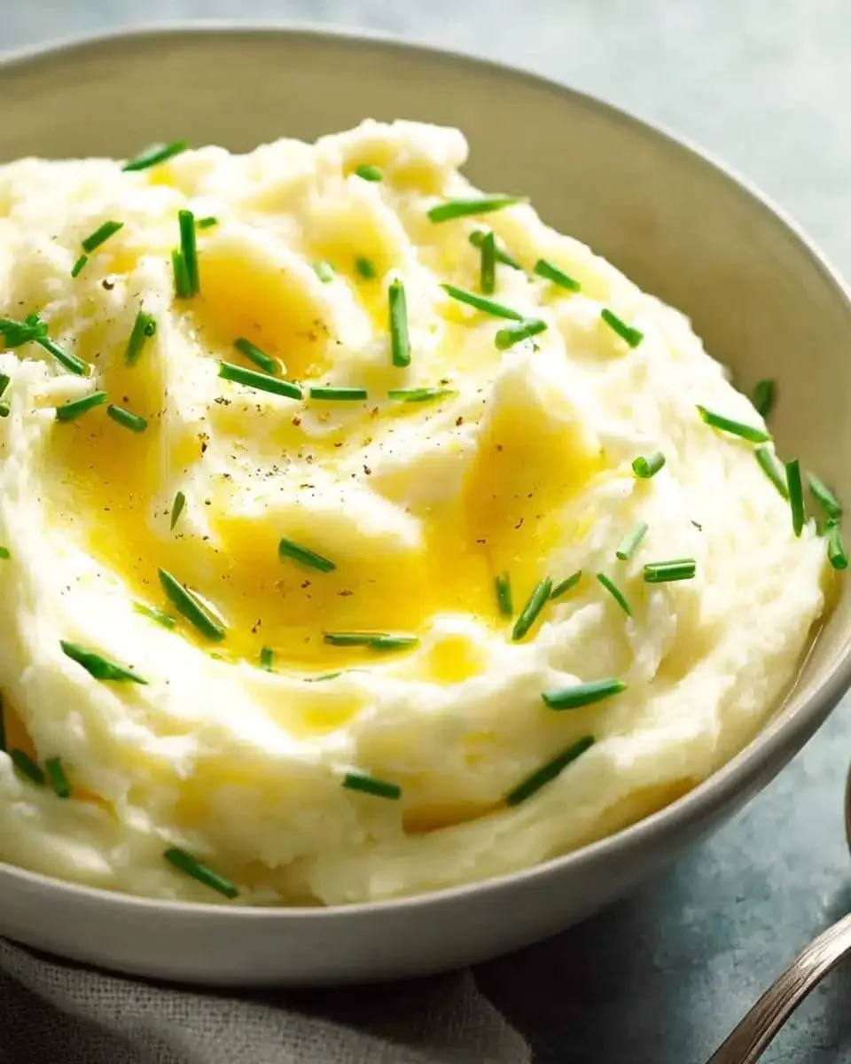 Creamy mashed potato served in a bowl, ultra-buttery recipe for perfect texture.