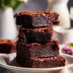 Fudgy flourless chocolate brownies gluten-free dessert recipe