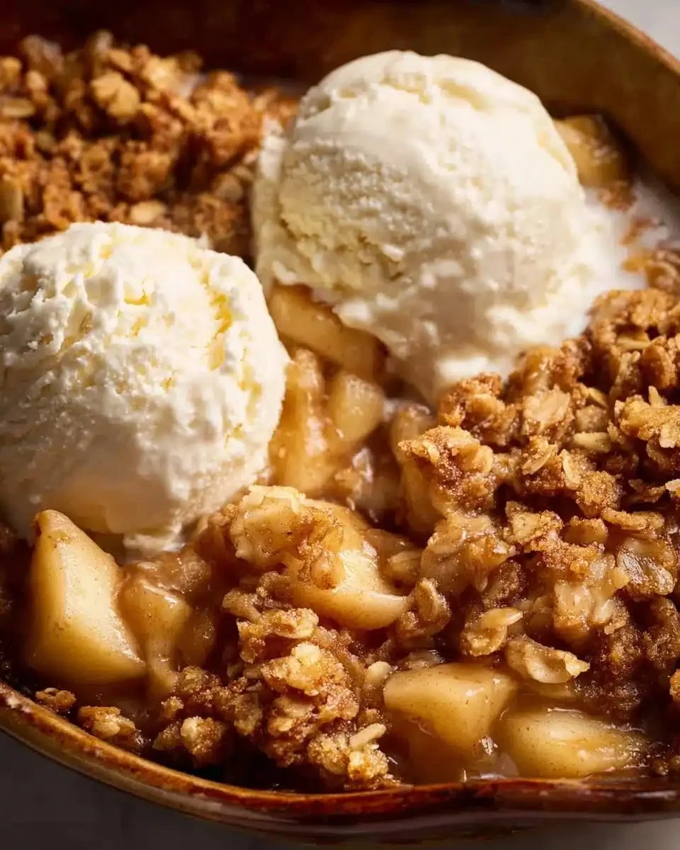 Perfect Apple Crumble 1 A delicious serving of perfect apple crumble with a golden crispy topping.