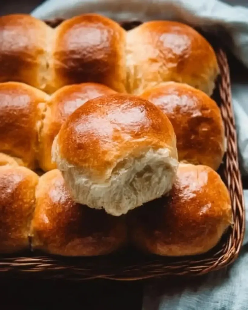 Soft and fluffy dinner rolls fresh out of the oven, perfect for any meal.
