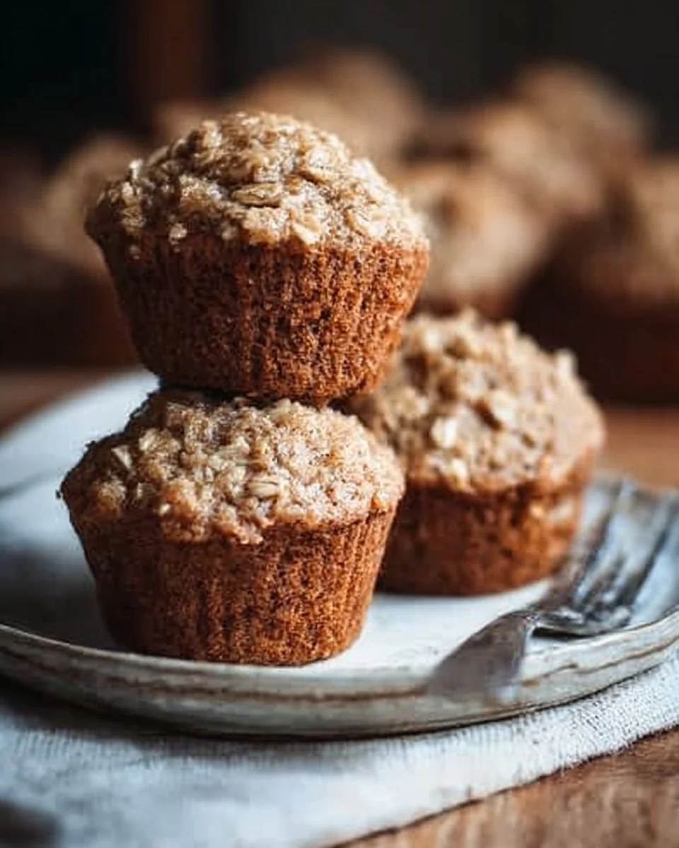 Applesauce-Infused Oatmeal Muffins