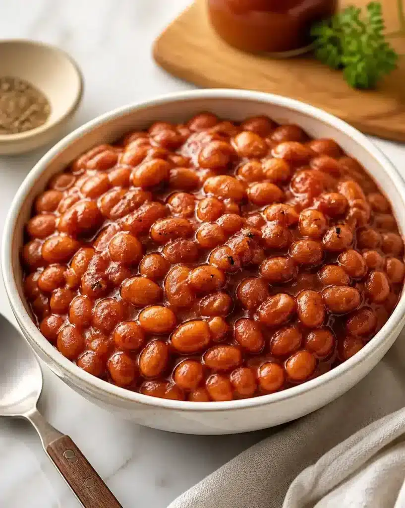Baked Beans served as a finished recipe