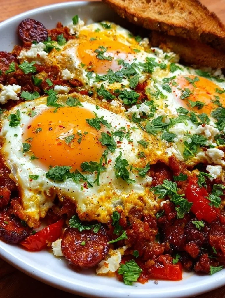 Healthy breakfast plate of chorizo and eggs served with tortillas