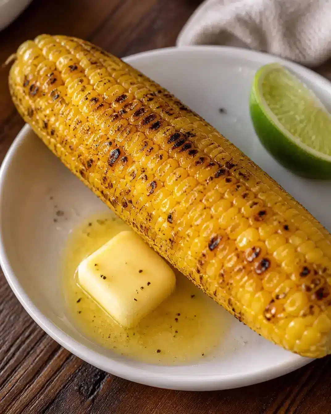 Deliciously grilled corn on the cob, seasoned and ready to serve at a summer barbecue.