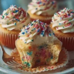 Delicious confetti cupcakes with vibrant sprinkles and frosting