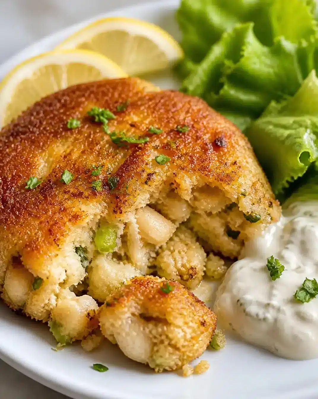 Delicious homemade easy crab cakes served on a plate