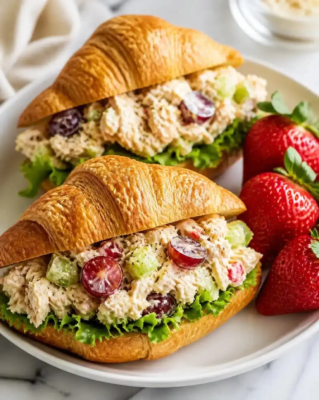 Quick and easy Five-Minute Chicken Salad served in a bowl