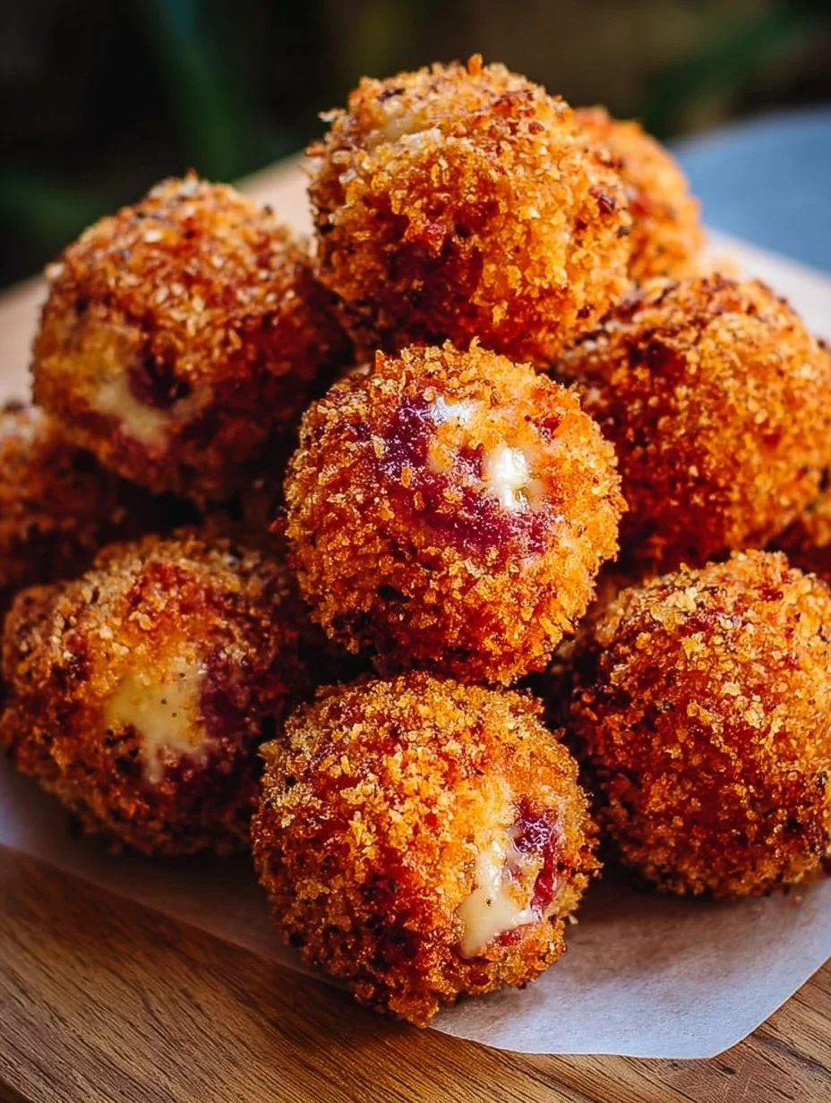 Golden Reuben Bites - crispy snacks filled with classic Reuben flavors
