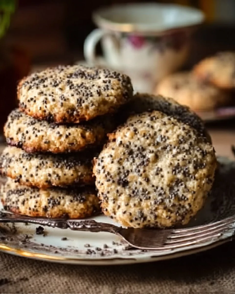 Greek yogurt cookies with chia seeds on a baking tray