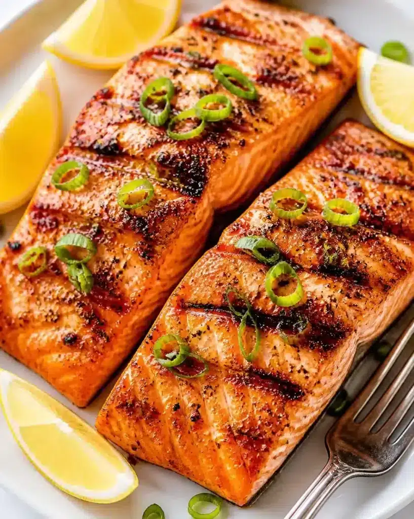 Grilled Salmon 2 Grilled Salmon served as a finished recipe