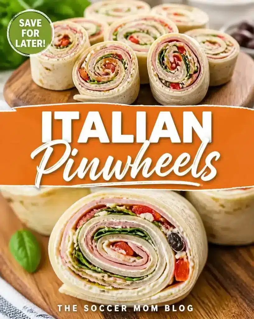 Herb-Loaded Italian Pinwheel Wraps served as a finished recipe