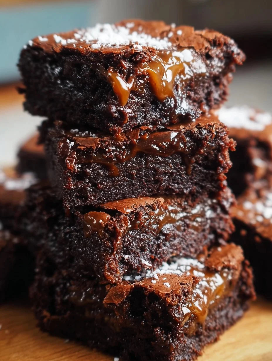 Delicious Samoa-Style brownies topped with caramel and toasted coconut