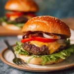 Deliciously grilled classic hamburgers served with fresh toppings