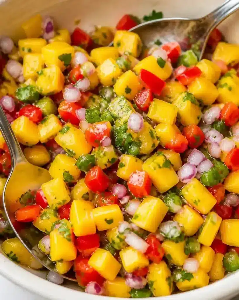 Mango Salsa served as a finished recipe