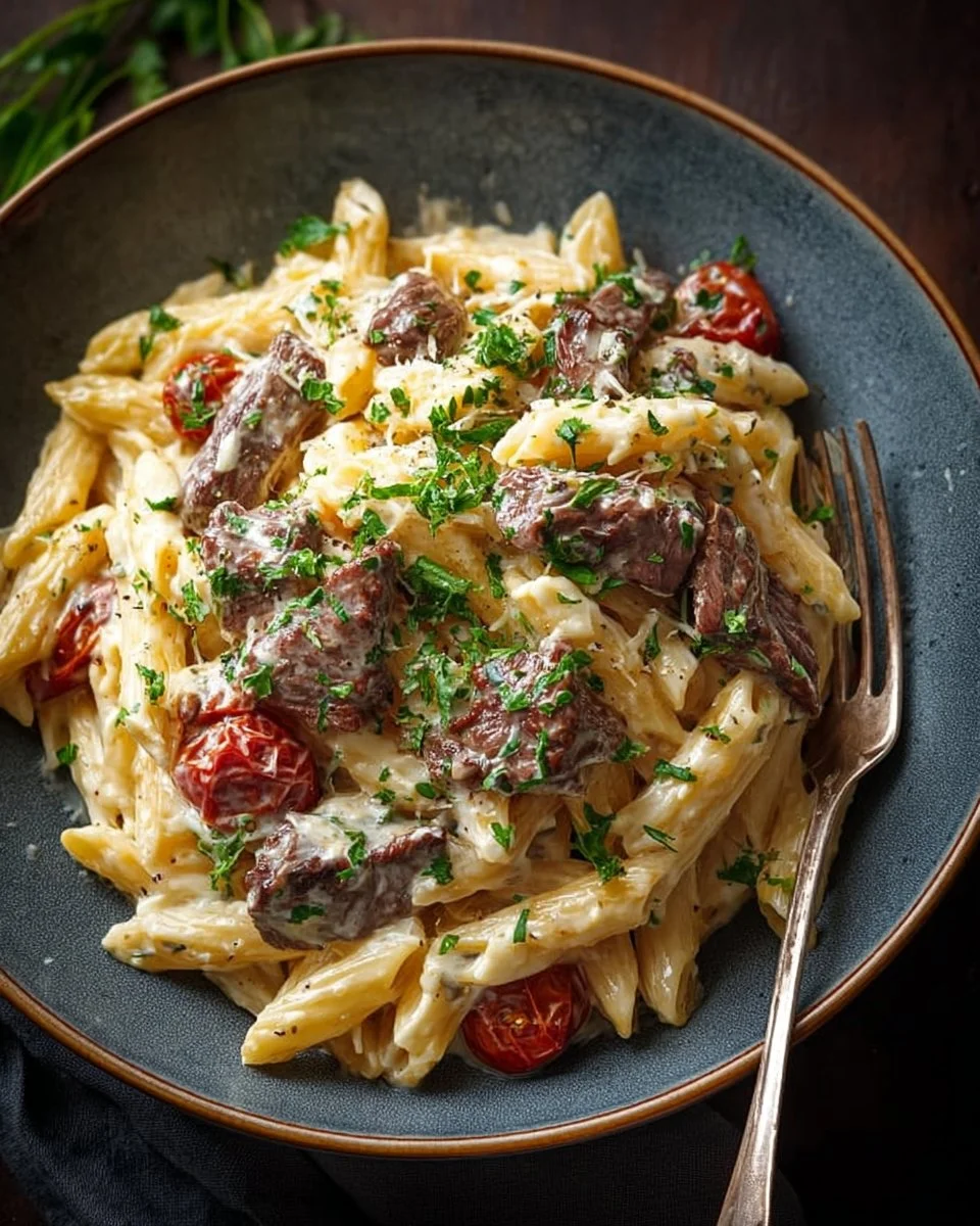 Silky Steak Pasta