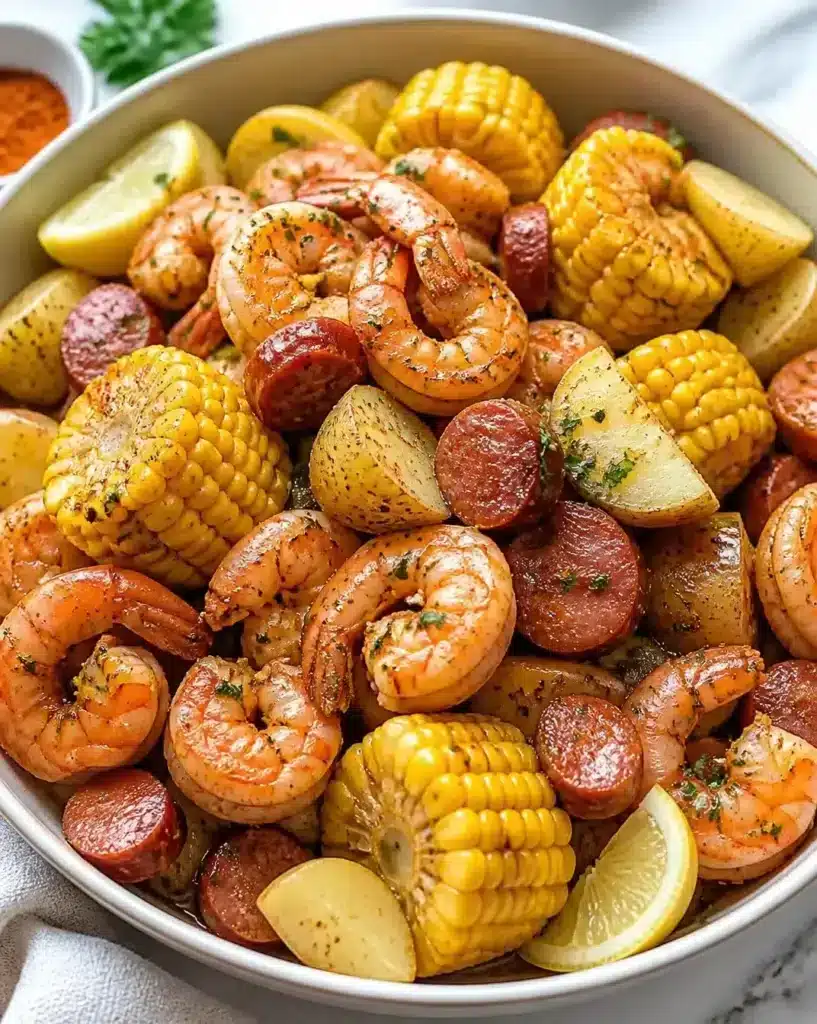 Simple Shrimp Boil 2 Simple Shrimp Boil served as a finished recipe