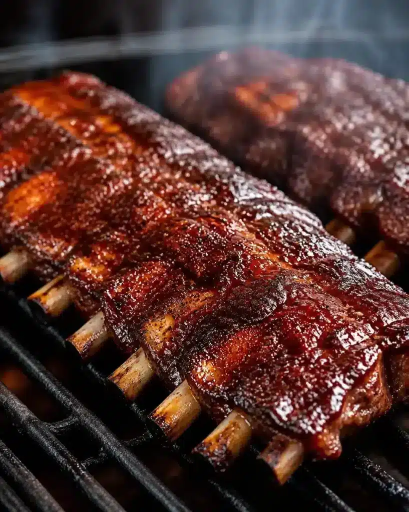 Smoked Ribs served as a finished recipe